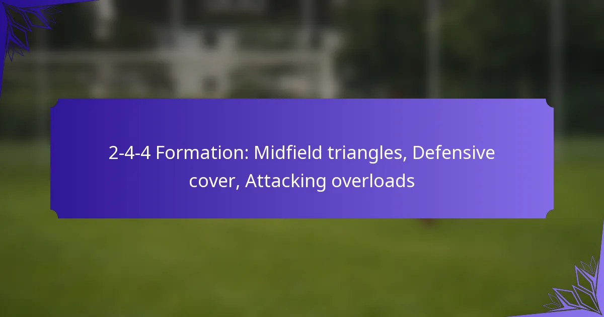 2-4-4 Formation: Midfield triangles, Defensive cover, Attacking overloads