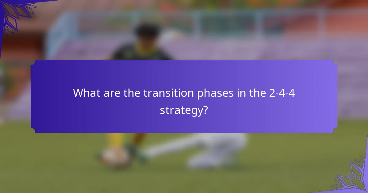 What are the transition phases in the 2-4-4 strategy?